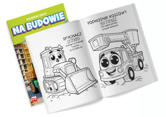 Kolorowy świat Na budowie z naklejkami Martel